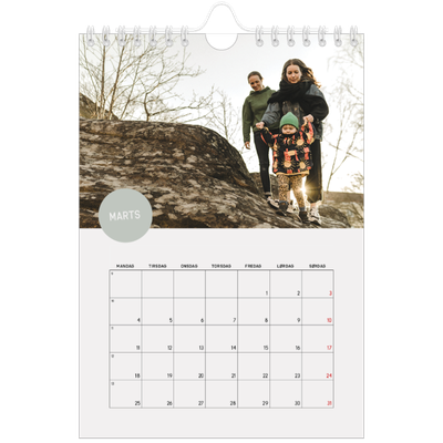 A5 Foto Kalender — Fotoklistermærke [Marts]