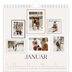 Årskalender kvadratisk — Billedvæg [Januar]