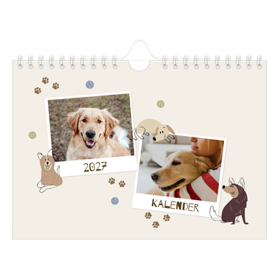 A5 Foto Kalender — Legesyg hvalp [kalender forside]