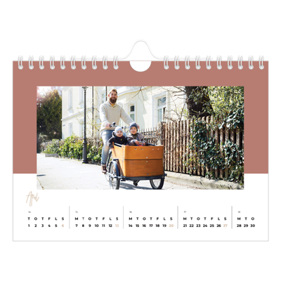 A5 Foto Kalender — Jordiske rammer [April]