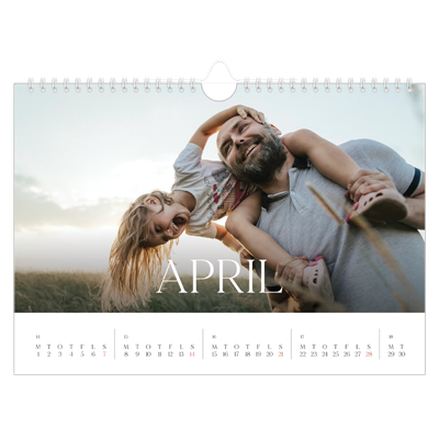 Fotokalender A4 — Tolv store måneder [April]