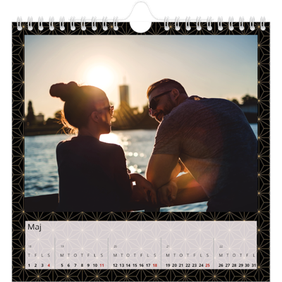 Årskalender kvadratisk — Geometrisk [kalender forside]