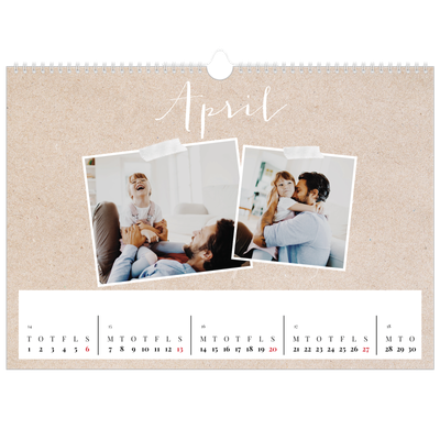 A3 Foto Kalender — Scrapbogs kalender [April]