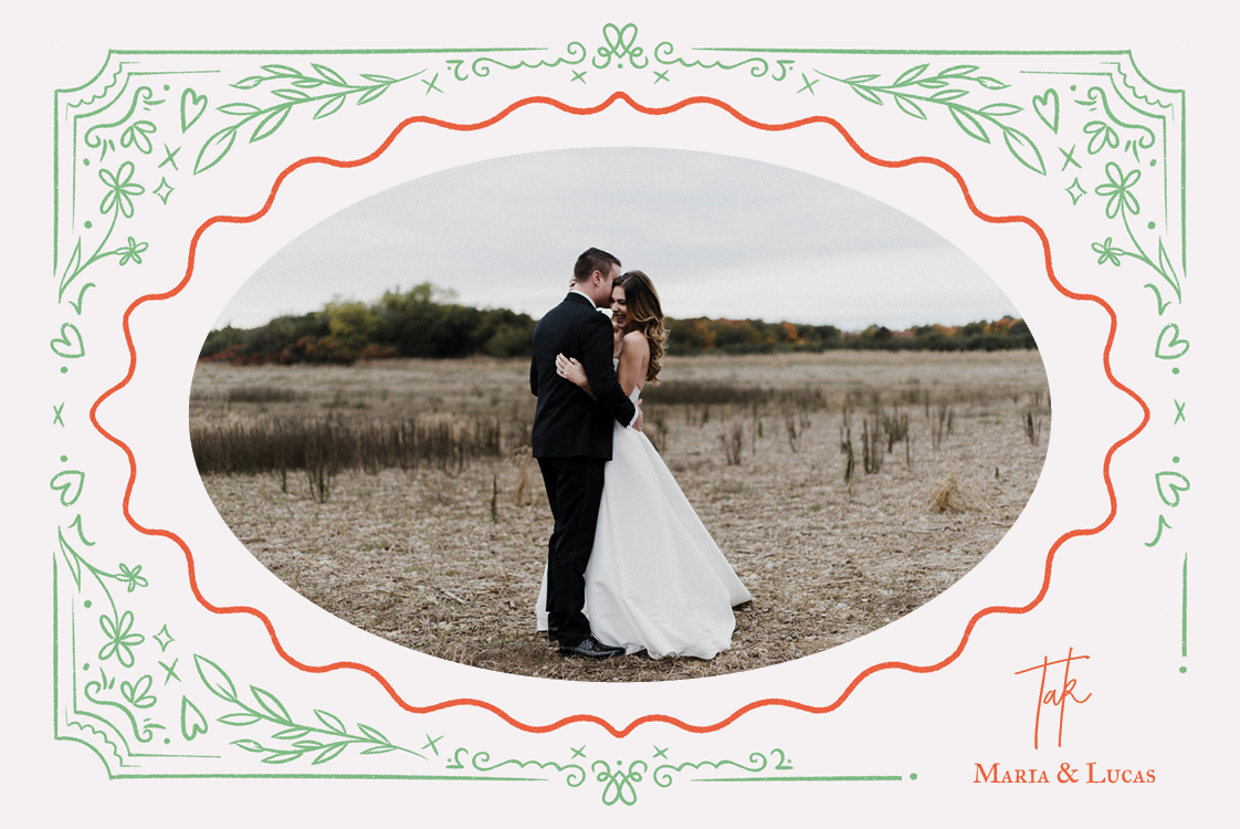 Takkekort — Vintage ramme