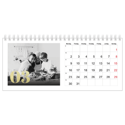 Bordkalendere — Store tal i glitter [Marts]