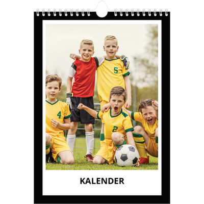 Fotokalender A4 (20 x 30 cm) — Sort baggrund [kalender forside]
