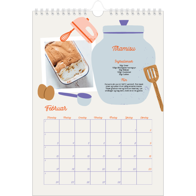 Fotokalender A4 (20 x 30 cm) — Året i opskrifter [Februar]