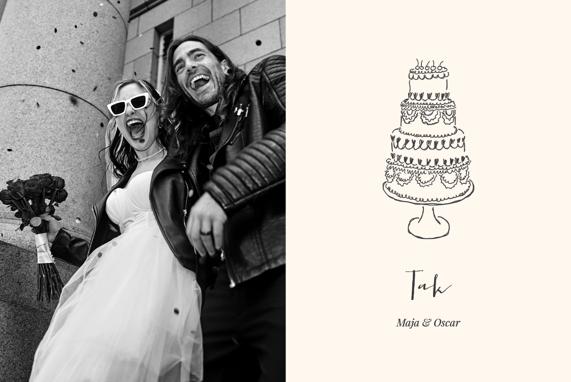 Takkekort — Bryllupskruseduller