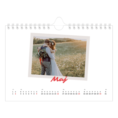 A5 Foto Kalender — Signeret tryk [Maj]