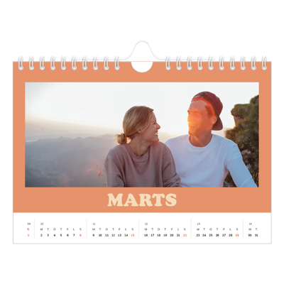 A5 Foto Kalender — Retro rammer [Marts]