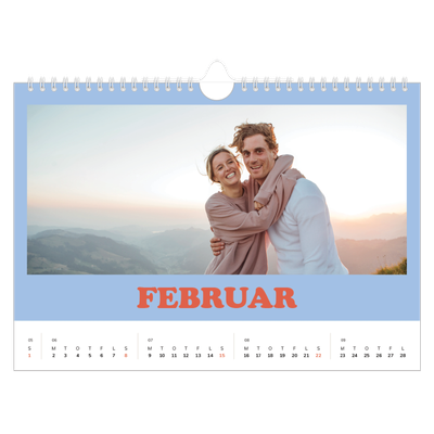 Fotokalender A4 — Retro rammer [Februar]