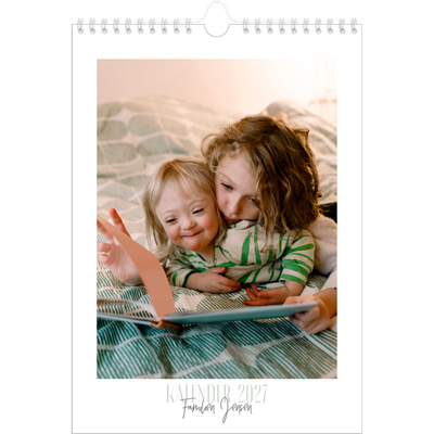 Fotokalender A4 (20 x 30 cm) — Flere fonter [kalender forside]