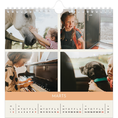 Årskalender kvadratisk — Pastel kapitler [Marts]