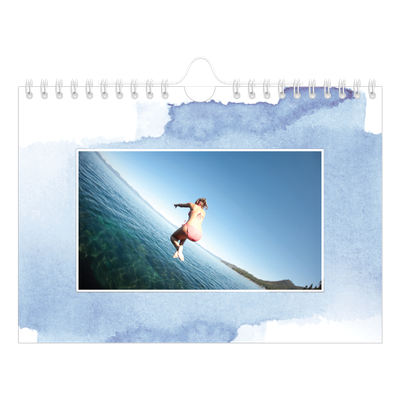 A5 Foto Kalender — Akvarel baggrunde [kalender forside]