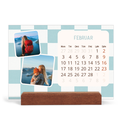 Staffeli kalender - liggende  — Retro mønstre [Februar]