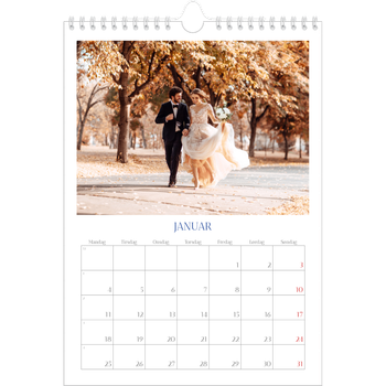Fotokalender A4 — Klassisk kobolt