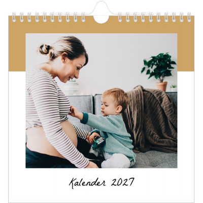 Årskalender kvadratisk — Kalender med "To do"-liste [kalender forside]