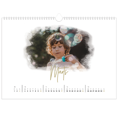 A3 Foto Kalender — Diffuse billederammer [Marts]