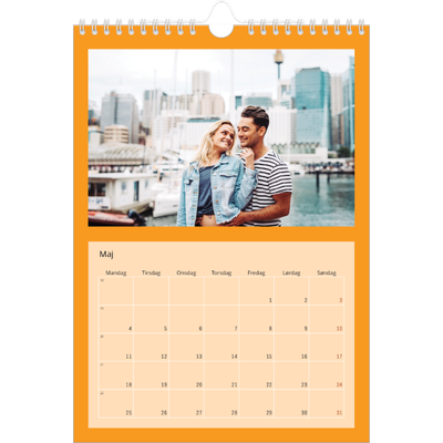 Fotokalender A4 (20 x 30 cm) — Stilrene farver [kalender forside]