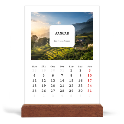 Staffeli kalender - stående  — Den fulle historie [Januar]
