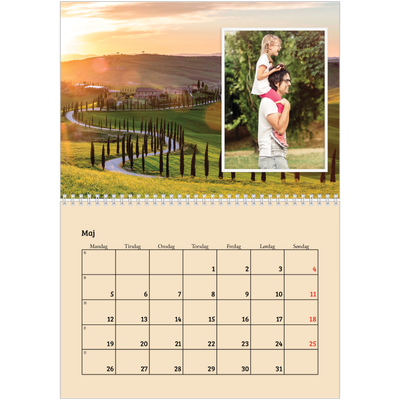 Fotokalender A4 dobbelt (30 x 40 cm) — Fire årstider [kalender forside]