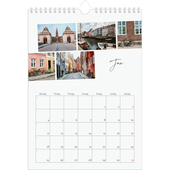 Fotokalender A4 — Byferie (hvid)