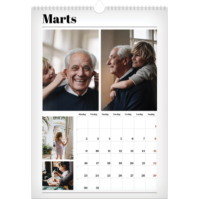 Årskalender A3 — Avisstil [Marts]