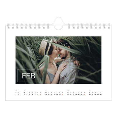 A5 Foto Kalender — Stor dato [Februar]