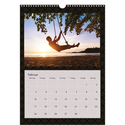 Årskalender A3 — Geometrisk [Februar]