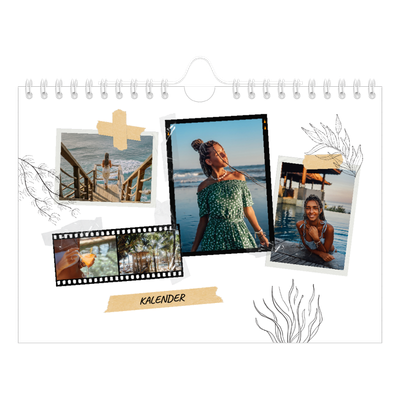A5 Foto Kalender — Scrapbook stil [kalender forside]