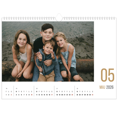 A3 Foto Kalender — Måneder i tal [kalender forside]