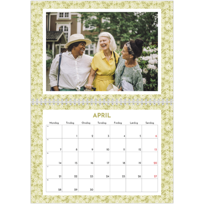 Fotokalender A4 dobbelt (30 x 40 cm) — Fuld blomstring [April]
