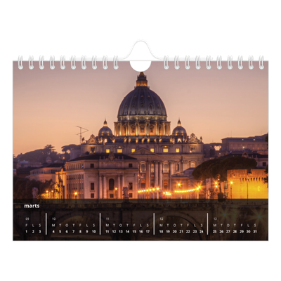 A5 Foto Kalender — Transparent kalender [Marts]