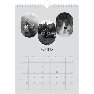 Fotokalender A4 (20 x 30 cm) — Den åbne vej [Marts]