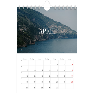 A5 Foto Kalender — Endeløs flugt [April]