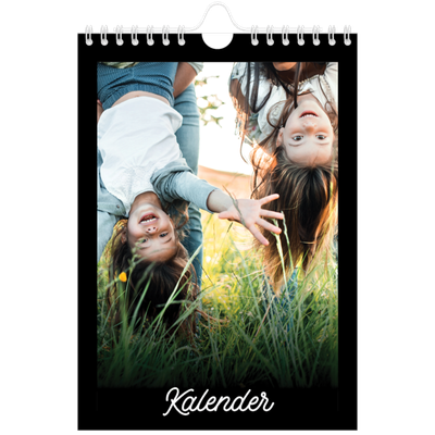 A5 Foto Kalender — Sort minimal [kalender forside]