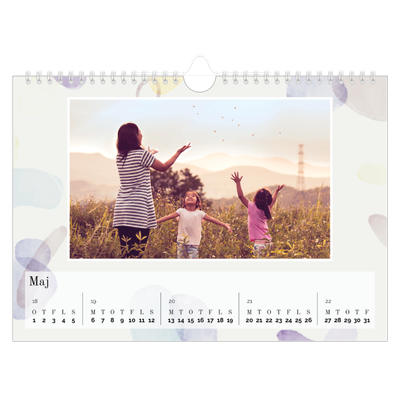 Fotokalender A4 — Akvarelspot [kalender forside]
