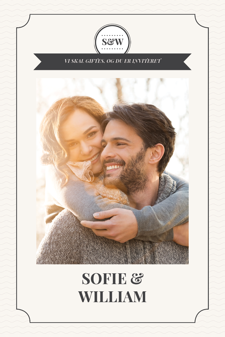 Invitationer — Stempel med initialer