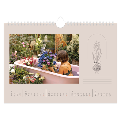 Fotokalender A4 — Enkel botanisk [kalender forside]
