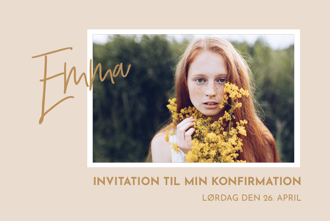 Invitationer — Guld og pastel