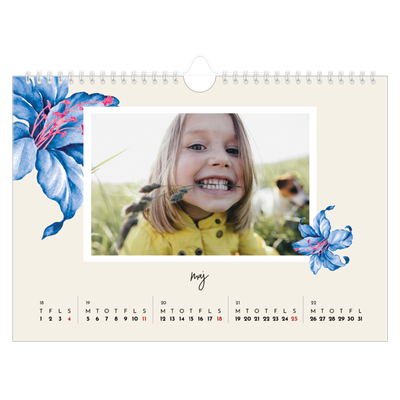 Fotokalender A4 — Malte blomster [kalender forside]