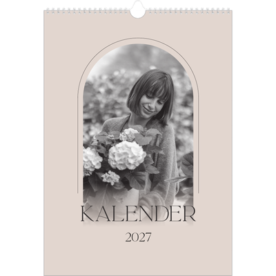 Årskalender A3 — Enkel botanisk [kalender forside]