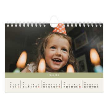 A5 Landskab Fotokalender — Pastel kapitler