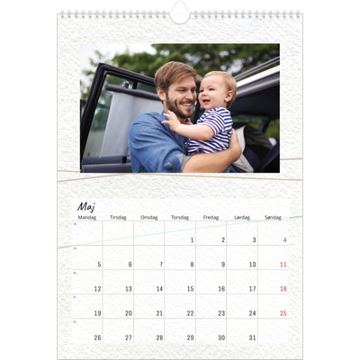 Årskalender A3 — Blomstret indpakning [kalender forside]