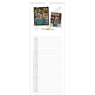 Køkkenkalender  — Scrapbook stil [Maj]