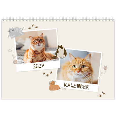 Fotokalender A4 dobbelt (30 x 40 cm) — legesyg killing [kalender forside]