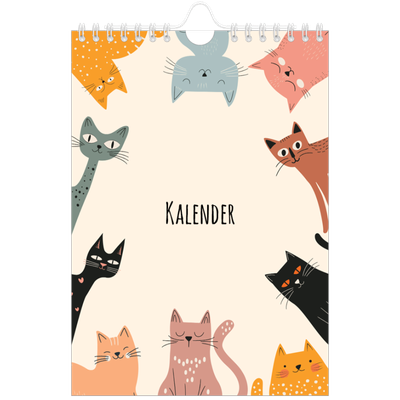 A5 Foto Kalender — Kattepoter og kruseduller [kalender forside]