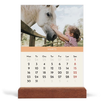 Staffeli kalender - stående  — Pastel kapitler [Marts]
