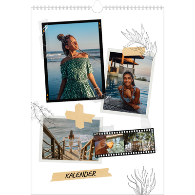 Årskalender A3 — Scrapbook stil [kalender forside]