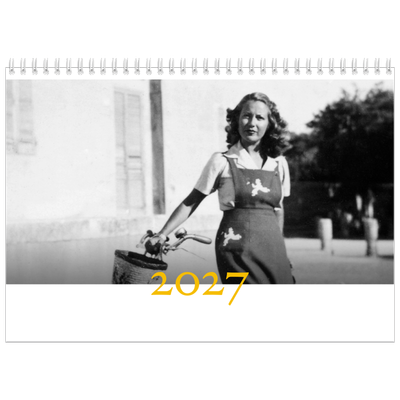 Fotokalender A4 dobbelt (30 x 40 cm) — Heritage-stil [kalender forside]